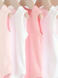 Rompertjes En Hemdjes*Next Roze/wit - Essentieel Vest Baby Bodysuits
