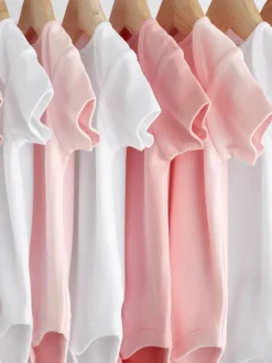 Rompertjes En Hemdjes*Next Roze/wit - Essentiële babyrompertjes met korte mouwen