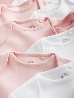 Rompertjes En Hemdjes*Next Roze/wit - Essentiële babyrompertjes met korte mouwen
