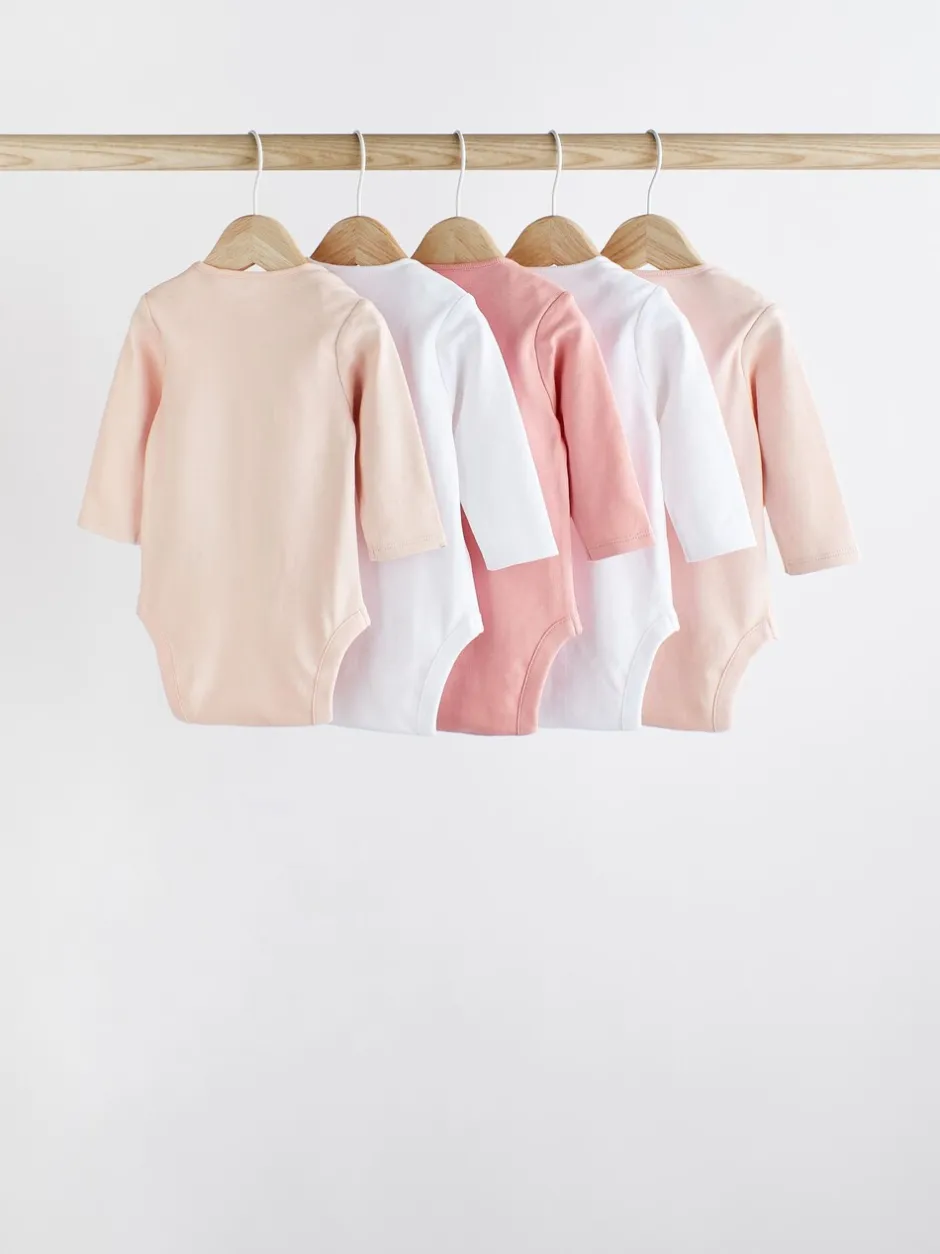 Rompertjes En Hemdjes*Next Roze/wit - Onmisbare rompertjes met lange mouwen