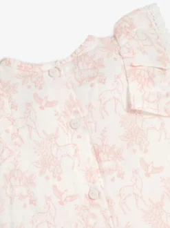 Jumpsuits En Playsuits*The Little Tailor - Mousseline babyplaysuit van 100% katoen Roze/wit