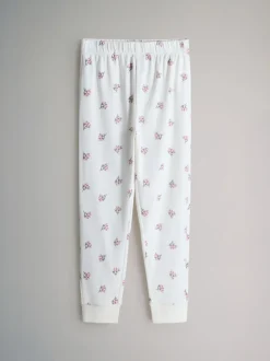 Nachtkleding En Pyjama's|Pyjama's*The Set - verpakking van 4 behaaglijke katoenen jersey pyjama's Roze/wit