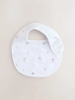 Slabbetjes*Next Roze/wit - Verpakking met 3 babyslabbetjes
