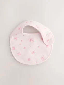Slabbetjes*Next Roze/wit - Verpakking met 3 babyslabbetjes