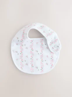 Slabbetjes*Next Roze/wit - Verpakking met 3 babyslabbetjes
