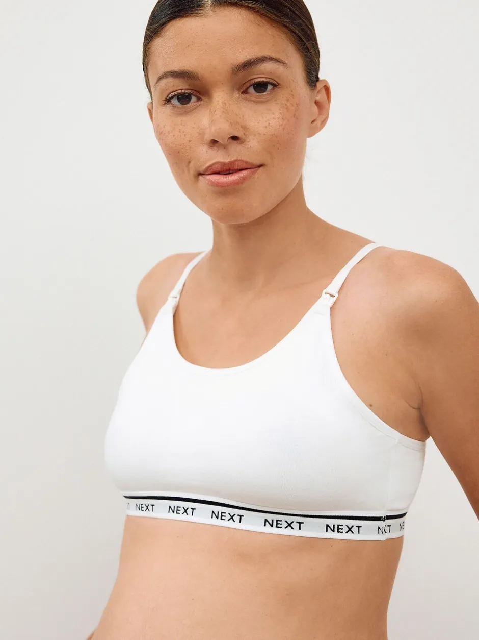 Beha's|Next - Zwangerschap en borstvoeding cropped ultiem comfort tops verpakking van 2 Roze/wit