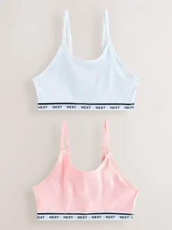 Beha's|Next - Zwangerschap en borstvoeding cropped ultiem comfort tops verpakking van 2 Roze/wit