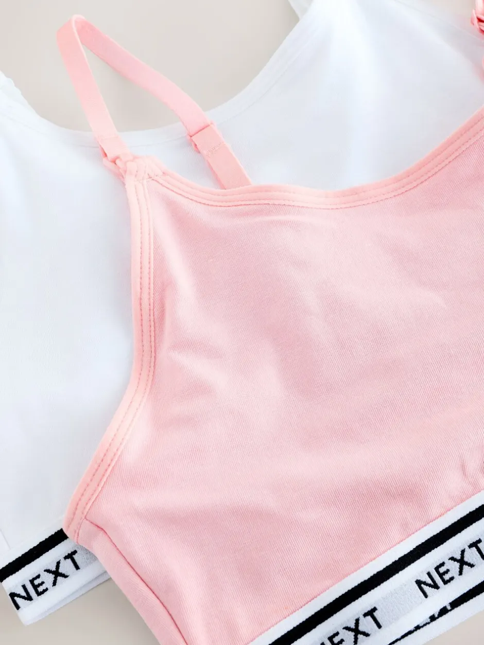 Beha's|Next - Zwangerschap en borstvoeding cropped ultiem comfort tops verpakking van 2 Roze/wit
