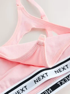 Beha's|Next - Zwangerschap en borstvoeding cropped ultiem comfort tops verpakking van 2 Roze/wit
