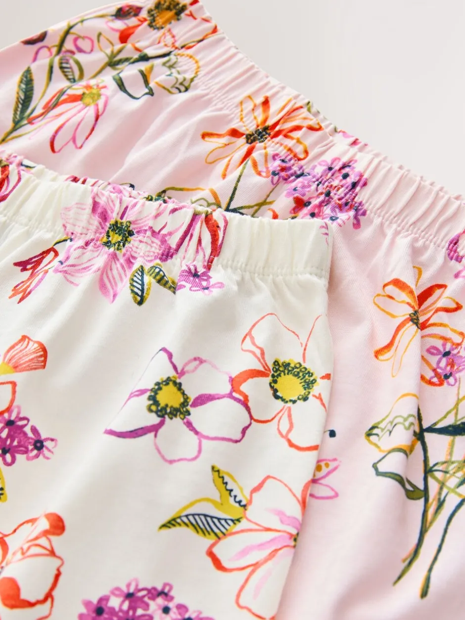 Nachtkleding En Pyjama's|Pyjama's|Next - Verpakking van 2 pyjama's met joggingbroek (3 - 16 jr) Roze/wit met bloemenprint