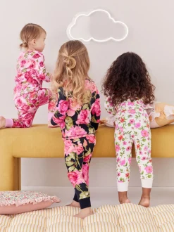 Multipacks|Nachtkleding En Pyjama's*Next - Verpakking van 3 knusse pyjama's (9 mnd-16 jr) Roze/zwart