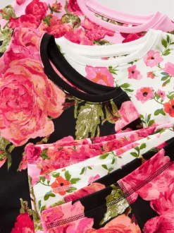 Multipacks|Nachtkleding En Pyjama's*Next - Verpakking van 3 knusse pyjama's (9 mnd-16 jr) Roze/zwart