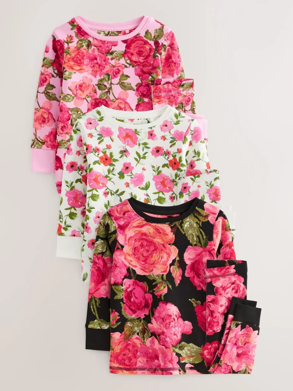 Multipacks|Nachtkleding En Pyjama's*Next - Verpakking van 3 knusse pyjama's (9 mnd-16 jr) Roze/zwart