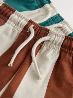 Shorts|Next Rust Brown and Teal - Crew Neck Sweatshirt and Shorts 2 Pack Set (3mths-7yrs)