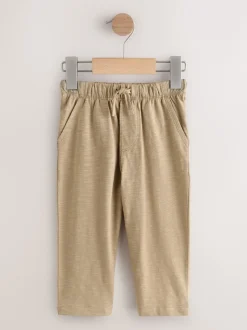 Jeans En Joggingbroeken|Next - Stripe Joggers 3 Pack (3mths-7yrs) Rust Stripe Tan Brown And Grey