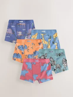 Multipacks|Ondergoed*Next - Set van 5 boxershorts met zachte tailleband (1,5-16 jr) Safaridieren