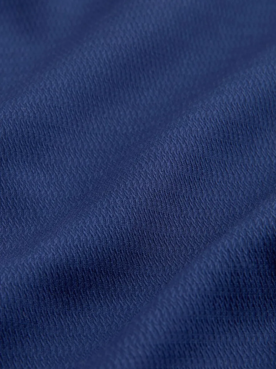 Formele Overhemden|Next Saffierblauw - Normale Pasvorm - Onderhoudsvriendelijk, getextureerd, slim fit overhemd met enkele manchet