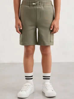 Shorts|Reiss - Oliver premium cargoshorts van interlock-jersey Salie
