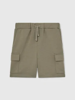 Shorts|Reiss - Oliver premium cargoshorts van interlock-jersey Salie