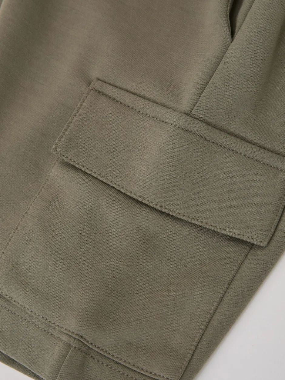 Shorts*Reiss - Oliver premium cargoshorts van interlock-jersey Salie
