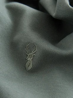 Poloshirts|Next Saliegroen - Normale Pasvorm - Piqué poloshirt met korte mouwen