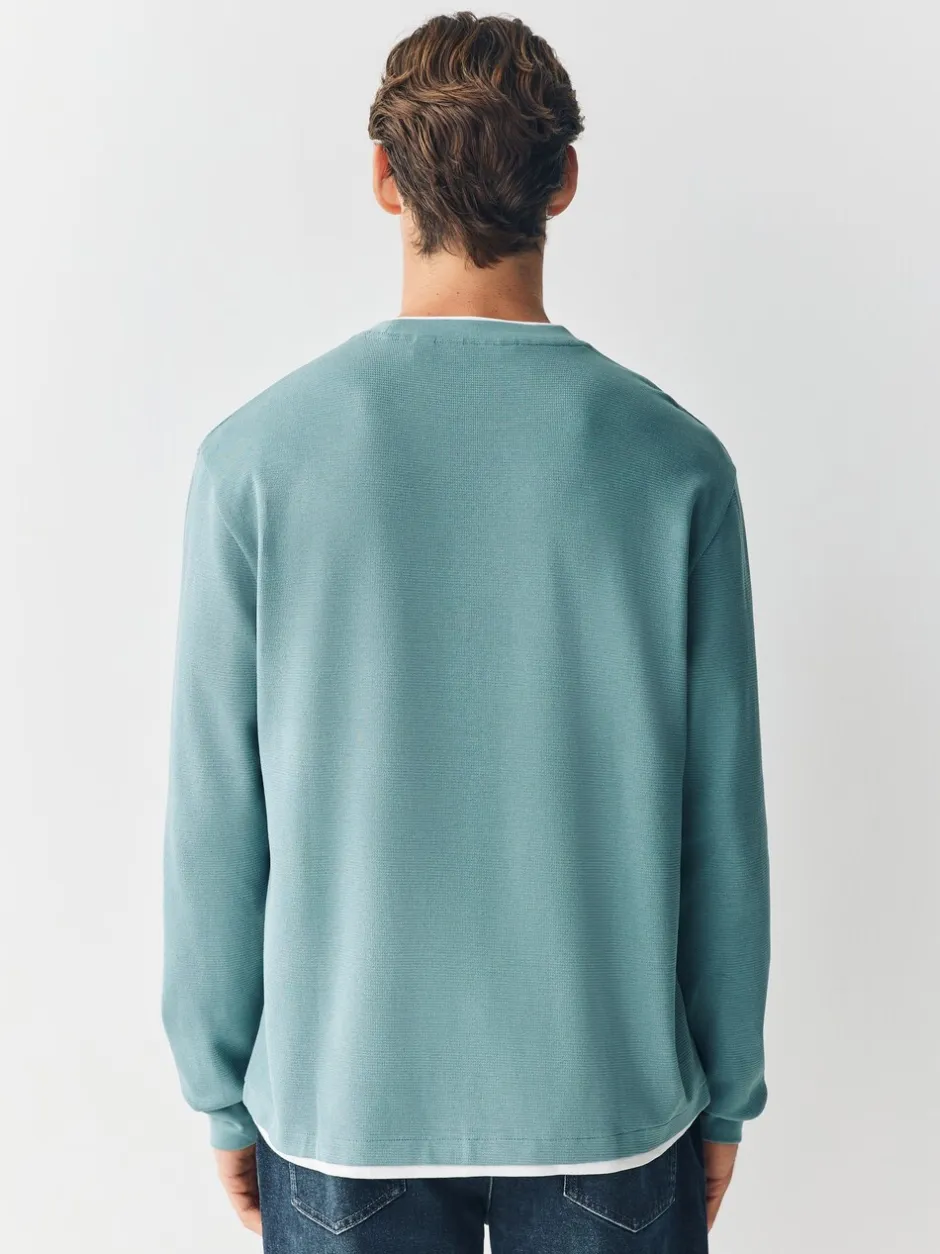 T-Shirts En Hemden|Next - T-shirt met lange mouwen en ronde hals Saliegroen