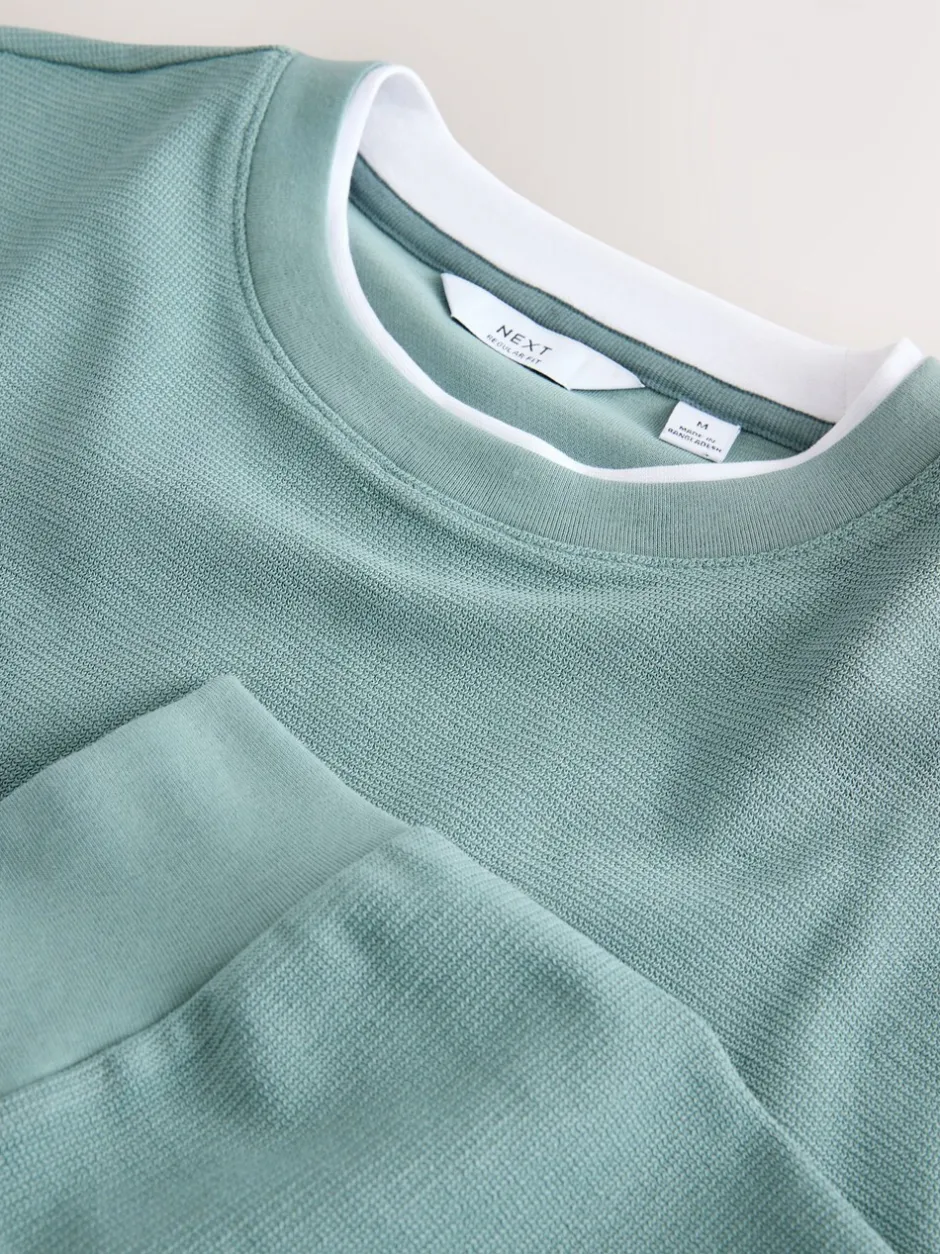 T-Shirts En Hemden|Next - T-shirt met lange mouwen en ronde hals Saliegroen