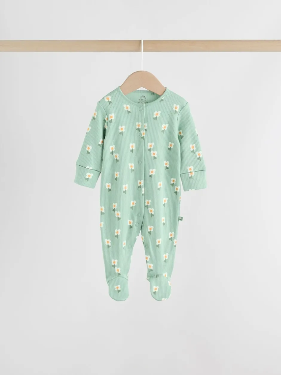 Multipacks|Babypakjes En Babypyjama's*Next Saliegroen gebloemd - Verpakking van 5 babypyjama's (0 mnd-2 jr)