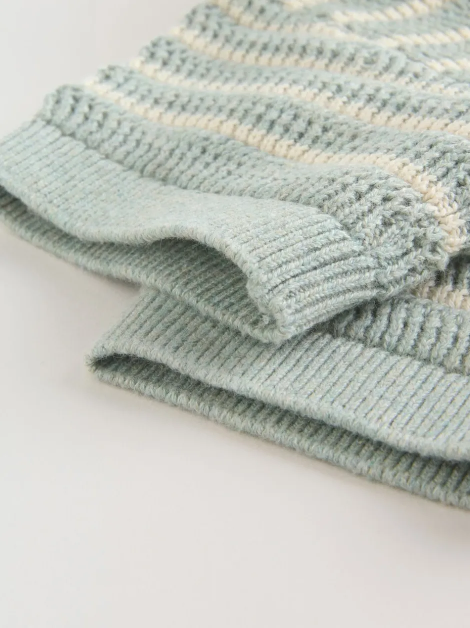 Shorts|Next Saliegroen gestreept - Knitted Top and Shorts Baby Set (0mths-2yrs)