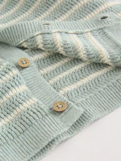 Shorts|Next Saliegroen gestreept - Knitted Top and Shorts Baby Set (0mths-2yrs)