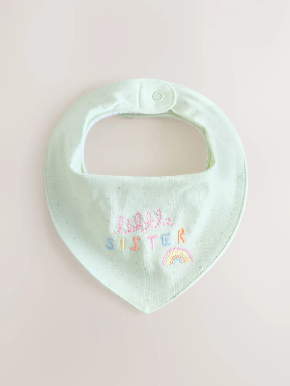 Slabbetjes*Next - 2 Babyslabbetjes Family Saliegroene zus