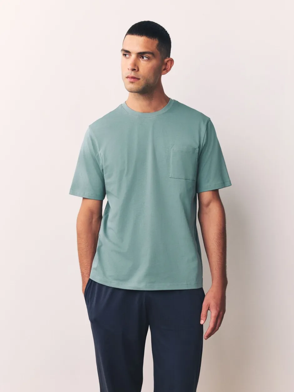 Pyjama's|Next Saliegroen/leisteengrijs - Set van 2 jersey open lange pyjamaset