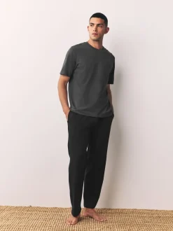 Pyjama's|Next Saliegroen/leisteengrijs - Set van 2 jersey open lange pyjamaset