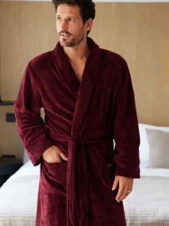 Kamerjassen En Badjassen|Savile Row Company Lightweight Soft Fleece Dressing Gown