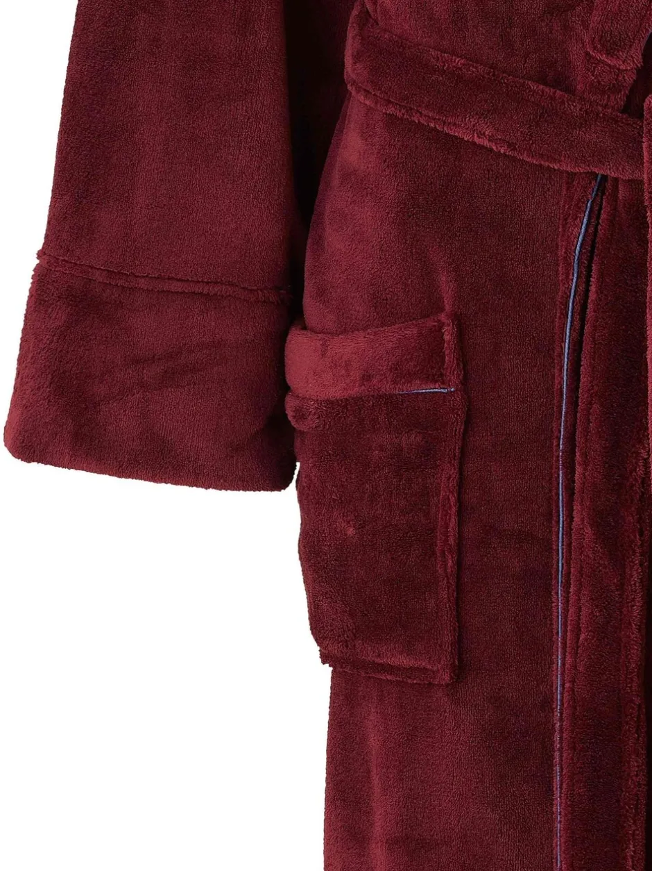 Kamerjassen En Badjassen|Savile Row Company Soft Fleece Dressing Gown With Piping
