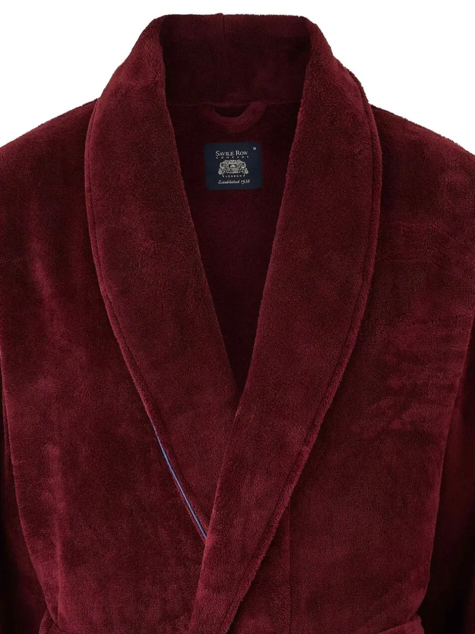 Kamerjassen En Badjassen|Savile Row Company Soft Fleece Dressing Gown With Piping