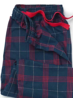 Pyjama's*Savile Row Company Window Check Brushed Cotton Twill Pyjama Bottoms