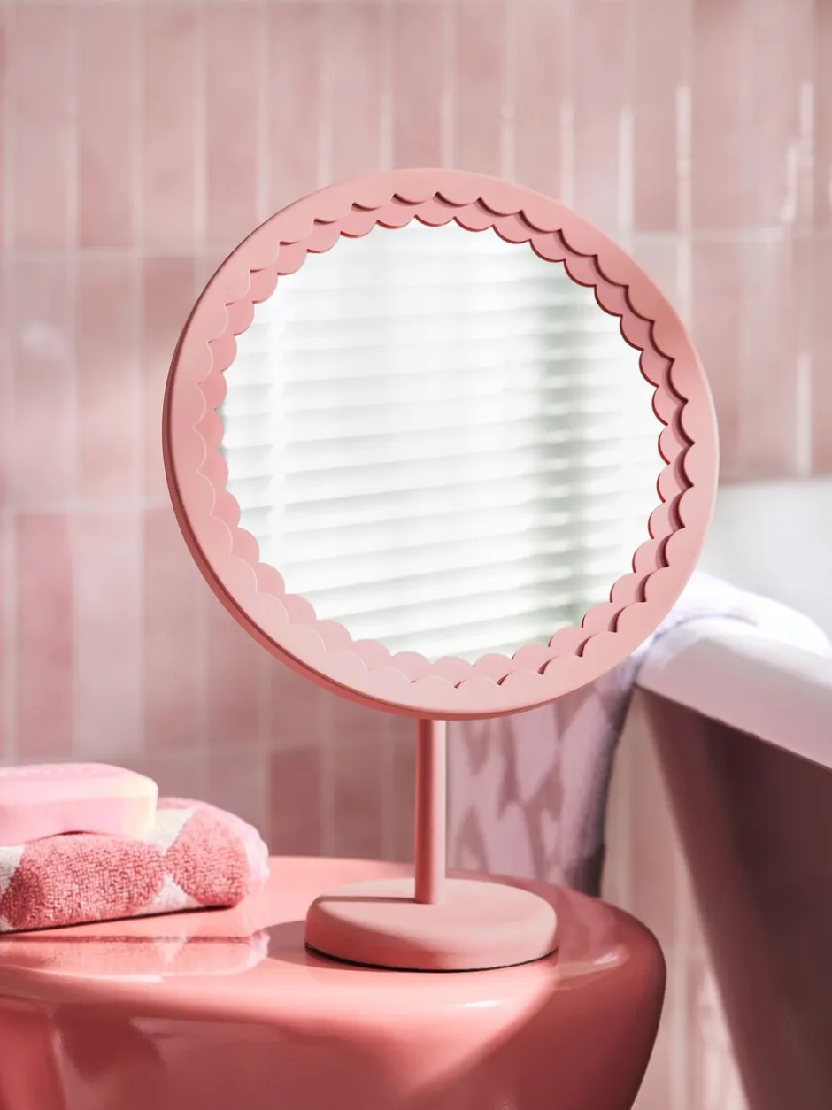 Spiegels|Badkameraccessoires|Next Scallop Round Dressing Table Mirror