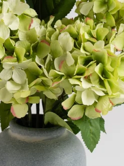 Kunstbloemen|Scottish Everlastings Ltd Artificial Hydrangeas in Grey Vase