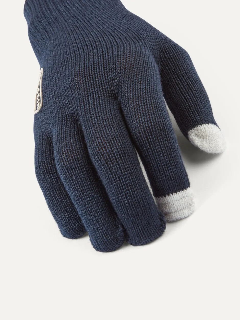 Mutsen, Sjaals En Handschoenen*Sealskinz Blue Hanworth Solo Merino Gloves
