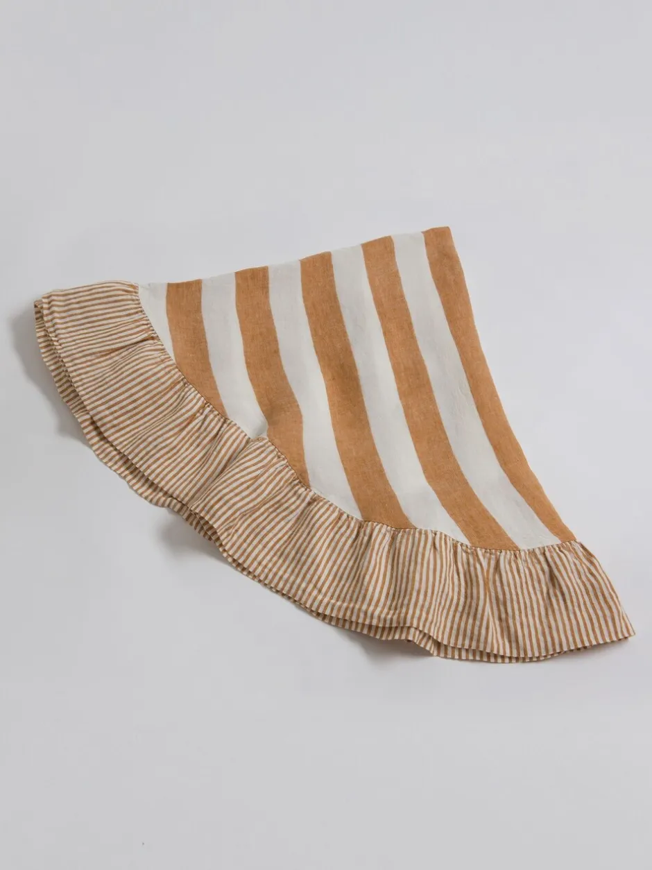 Tafellinnen En Placemats |Secret Linen Store 100% linnen tafelkleed met brede strepen