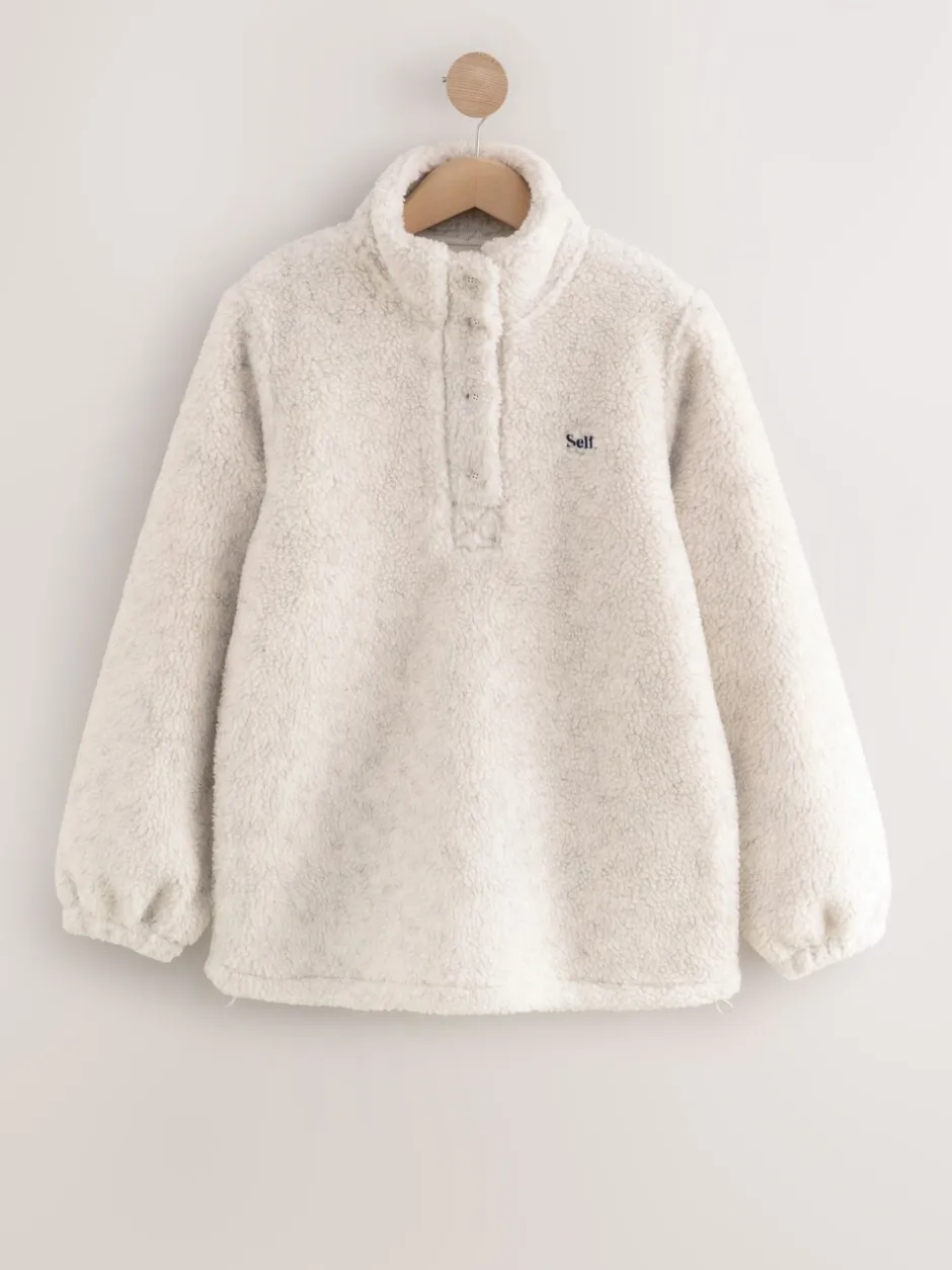 Hoody's En Sweatshirts|self. Buttons Neck Jumper