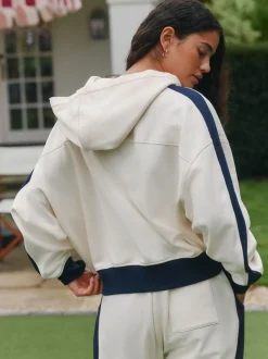 Loungewear|Hoody's En Sweatshirts*self. Fleecetrui met korte rits
