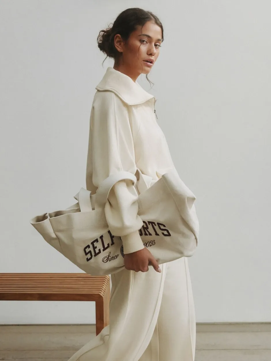Hoody's En Sweatshirts|self. Half Zip Collar Sweatshirt