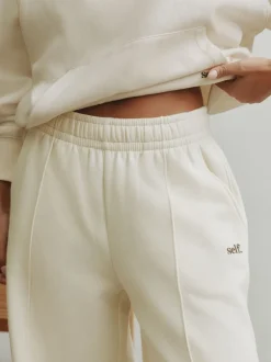 Leggings En Joggingbroeken*self. joggingbroek met wijde pijpen