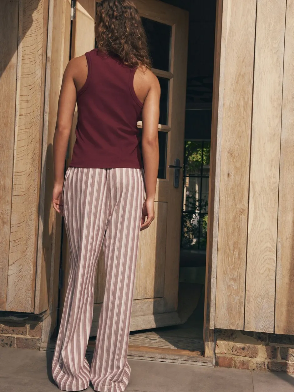 Pyjama's|Alle Nacht- En Loungekleding|self. Ribbed Vest Top and Long Leg Pyjamas Set