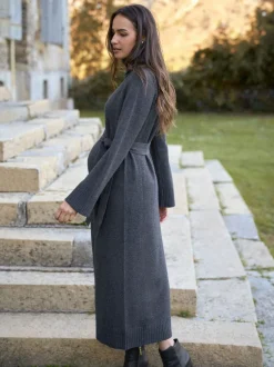 Gebreide Kleding|Jurken*Seraphine 100% Merino Wool Maternity Knit Dress