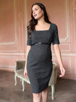 Moederschap*Seraphine A-Line Stretch Tweed Maternity Dress