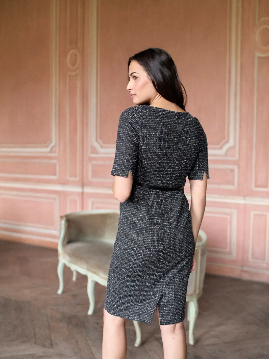 Moederschap*Seraphine A-Line Stretch Tweed Maternity Dress