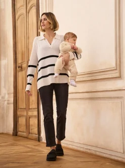 Gebreide Kleding|Moederschap|Seraphine Cosy Wool Blend Maternity Collared Jumper